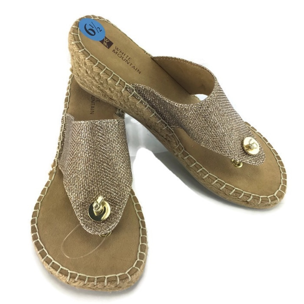White Mountain‎ Sandals Gold size 6.5